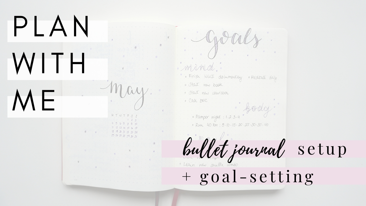 PLAN WITH ME | May Bullet Journal Spread and How to Set Goals